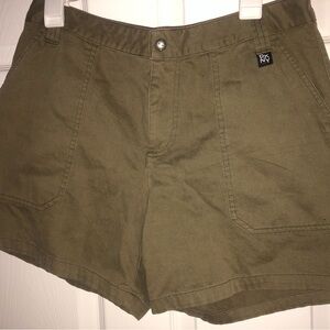 DKNY Olive Utility Cotton Shorts